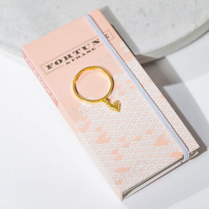 Mending Heart Charm Ring - Gold